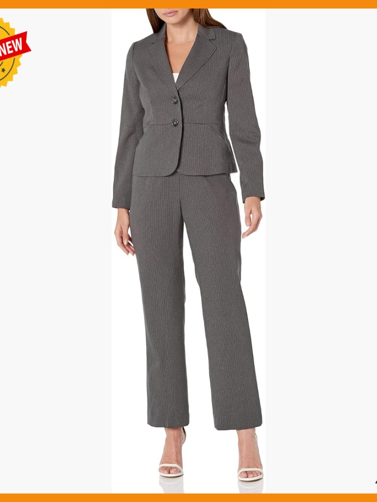Petite Two Button Blazer Pant Set Workwear Professional Tailored